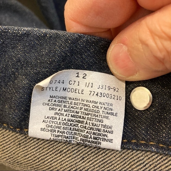 LEVI’S Sz M Red Tag Denim Jean Jacket Y2K - Picture 6 of 11